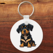 Schattigee Rottweiler - Cadeaus voor Rottweiler Ho Sleutelhanger (Voorkant)
