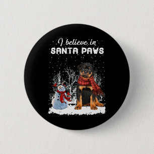 Schattigee Rottweiler Dog Christmas Snowman Christ Ronde Button 5,7 Cm