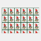 Schattigee Rottweiler Puppy Santa Christmas Inpakpapier Vel (Voorkant 2)