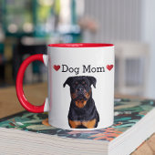 Schattigee Rottweiler Rottie Hart Hond Mam Puppy Mok