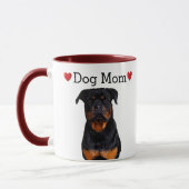 Schattigee Rottweiler Rottie Hart Hond Mam Puppy Mok (Links)