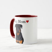 Schattigee Rottweiler Rottie Hart Hond Mam Puppy Mok (Voorkant links)