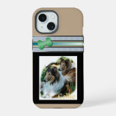 Schattigee Rough Collies Dog Art iPhone 15 Case (Achterkant)