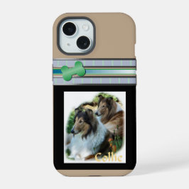 Schattigee Rough Collies Dog Art iPhone 15 Case