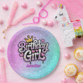 Schattigee Royal Birthday Girl Party Papieren Bord (Feest)