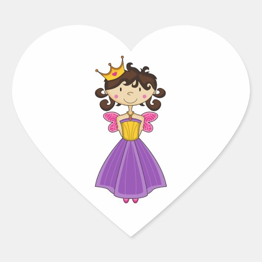 Schattigee Royal Princess Heart Sticker (Voorkant)
