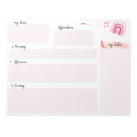 Schattigee roze 369 Manifestatie Notitieblok (Voorkant)