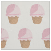 Schattigee Roze Aardbei Ice Cream Cone Pattern Sto Stof (Swatch)