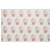 Schattigee Roze Aardbei Ice Cream Cone Pattern Sto Stof (Fat Quarter)