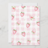 Schattigee Roze Aardbeien Berry Sweet 9e Verjaarda Kaart (Achterkant)