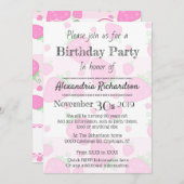 Schattigee roze aardbeienpanda kaart (Voorkant / Achterkant)