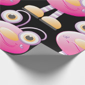 Schattigee roze alien met grote ogen cadeaupapier