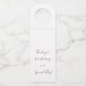 Schattigee Roze Anemoon Bloemen en Eucalyptus Flessenhanger (Achterkant)