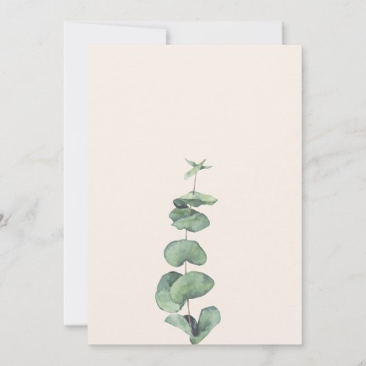 Schattigee Roze Aquarelle Borstel Bloemen Verlovin Kaart (Achterkant)