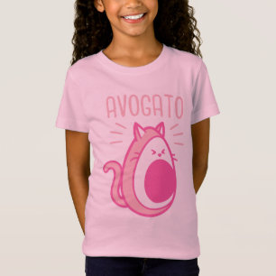 Schattigee Roze Avocado Cat T-shirt