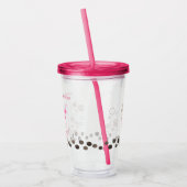 Schattigee roze Axolotl Boba Tea Acryl Drinkbeker (Links)