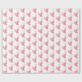 Schattigee Roze Baby Axolotl Waterverf Cadeaupapier (Vlak)