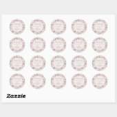 Schattigee Roze Baby Insect & Gingham Pattern Dank Ronde Sticker (Vel)