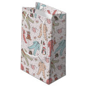 Schattigee Roze Baby Meisje Kerstmis Klein Cadeauzakje (Achterkant Gekanteld)