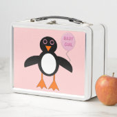 Schattigee Roze Baby Meisje Penguin Metal Lunch Bo (In situ)