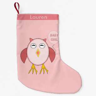Schattigee Roze Baby Meisje Uil Custom Christmas S Kleine Kerstsok