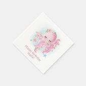 Schattigee roze Baby octopus Servet (Hoek)