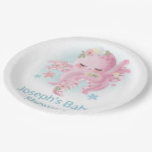 Schattigee roze Baby octopus servetten Papieren Bordje (Gekanteld)