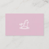 Schattigee Roze Baby shower Minimalistische Boeken Informatiekaartje (Achterkant)