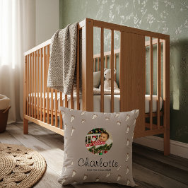 Schattigee Roze Baby Voetafdrukken Baby's Eerste K Kussen