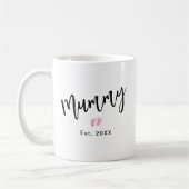 Schattigee Roze Baby Voeten Script Mummy Jaar Opge Koffiemok (Links)