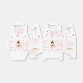 Schattigee roze ballerina en ballonnen verjaardag bedankdoosjes (Uitgevouwen)