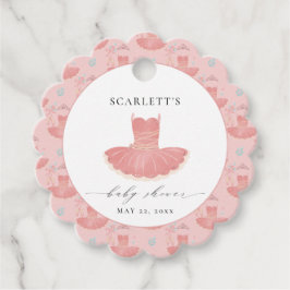 Schattigee Roze Ballerina Tutu Baby Girl Baby show Bedankjes Labels