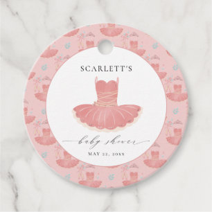 Schattigee Roze Ballerina Tutu Baby Girl Baby show Bedankjes Labels