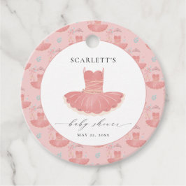 Schattigee Roze Ballerina Tutu Baby Girl Baby show Bedankjes Labels