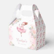 Schattigee roze ballerina verjaardagdank u gunst d