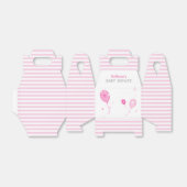 Schattigee roze ballonnen Baby shower Favor Box Bedankdoosjes (Uitgevouwen)