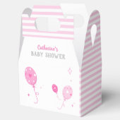 Schattigee roze ballonnen Baby shower Favor Box Bedankdoosjes (Geopend)