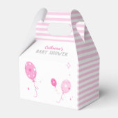 Schattigee roze ballonnen Baby shower Favor Box Bedankdoosjes (Voorkant Zijde)