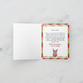 Schattigee Roze Beary Kerstballet Dansen Panda Feestdagen Kaart (Binnen)