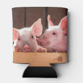 Schattigee roze biggen dierenfoto blikjeskoeler (Achterkant)