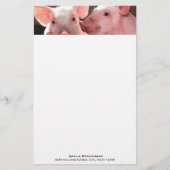 Schattigee roze biggen dierenfoto briefpapier (Voorkant)