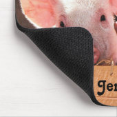 Schattigee roze biggen dierenfoto muismat (Hoek)