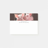 Schattigee roze biggen dierenfoto post-it® notes (Voorkant)