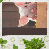 Schattigee roze biggen dierenfoto theedoek (Gevouwen)