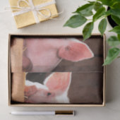 Schattigee roze biggen dierenfoto tissuepapier (Geschenk)