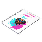 Schattigee Roze Blauwe Teckel Hond Notitieboek (Linkerzijde)