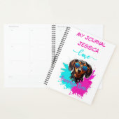Schattigee Roze Blauwe Teckel Hond Planner (Display)