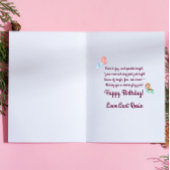 Schattigee Roze & Blauwe Zeemeermin Verjaardag Kaa Kaart