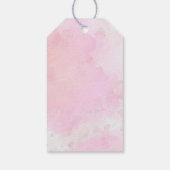 Schattigee Roze Bloemen Bunny Meisje 1e Verjaardag Cadeaulabel (Achterkant)