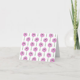 Schattigee Roze Bloemen Custom Kaart